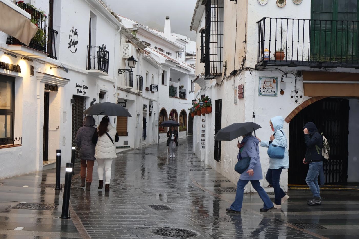 La lluvia bate récords históricos en Mijas 