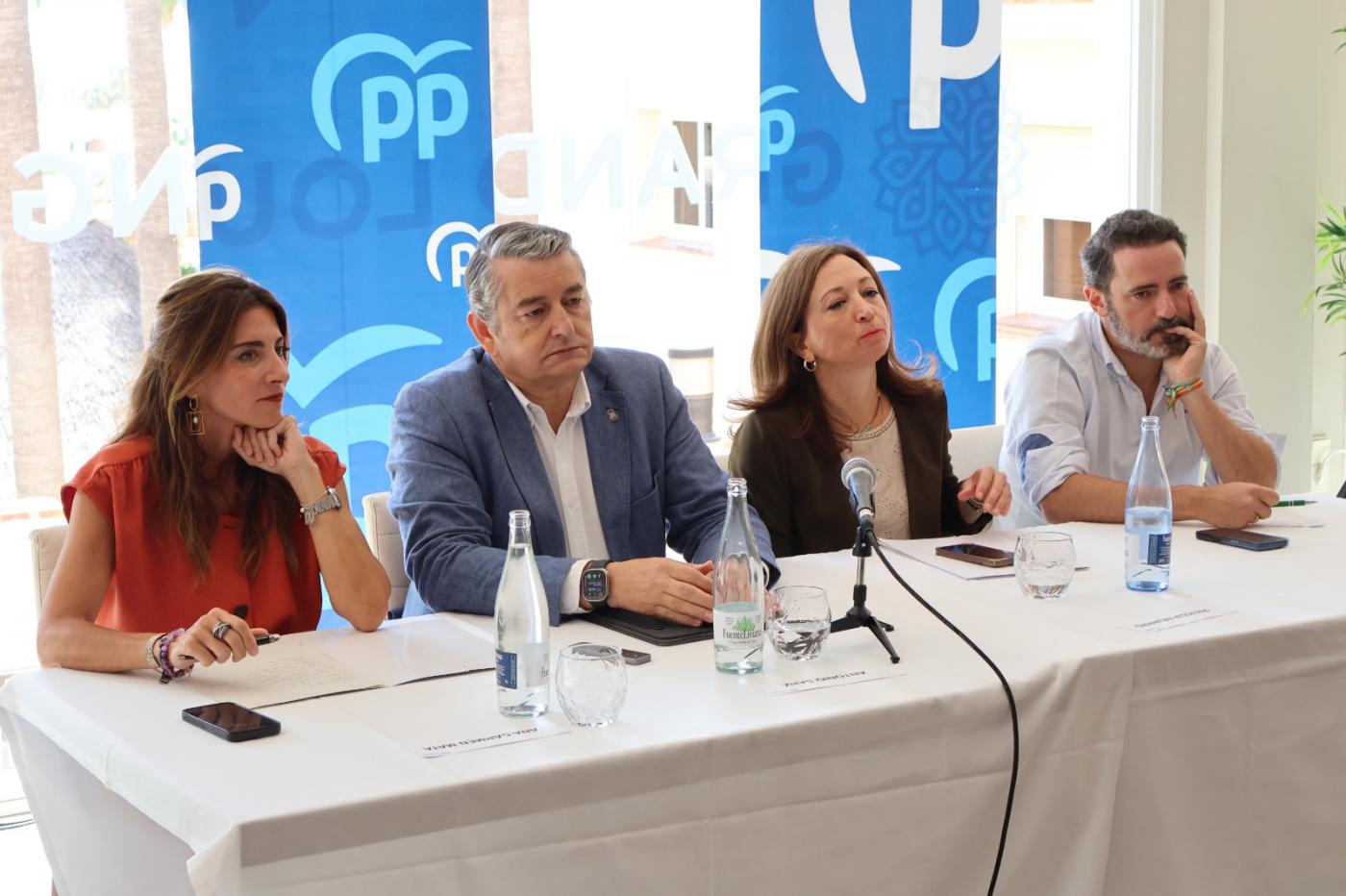 Junto a Ana Mata, los dirigentes populares Sanz, Navarro y Carmona