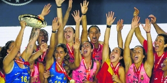 Cuatro jugadoras del Balonmano San Francisco de Asís Mijas, campeonas de Europa
